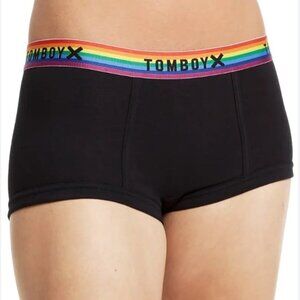 TOMBOYX Boyshorts Black Rainbow Logo Boxers Size 4X